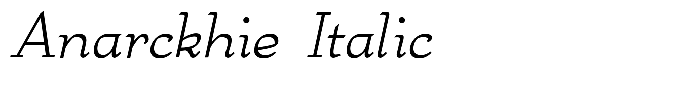 Anarckhie Italic